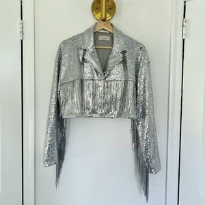 Silver fringe jacket